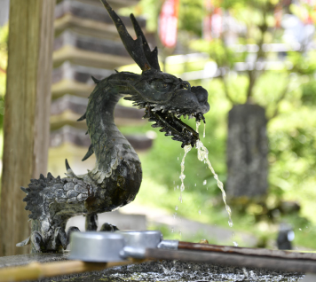 手水舎の水神龍